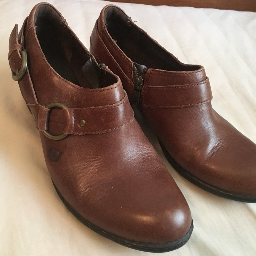 Born Handcrafted Booties Partial Leather